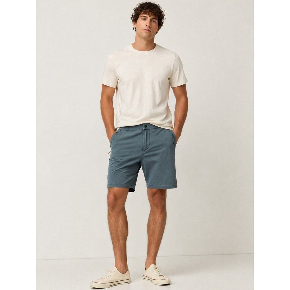 Lucky Brand 8” Performance Adventure Hybrid Shorts Blue S 29 Zip NWT MSRP $79.50